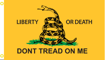 Gadsden Liberty or Death Golden 3'x5' Flag ROUGH TEX® 68D Nylon