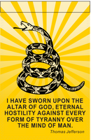 Gadsden Thomas Jefferson 12"x18" Double Sided Garden Flag ROUGH TEX® 100D With Grommets