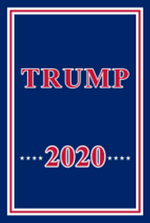 Trump 2020 Blue 12'X18" Double Sided Garden Flag Rough Tex® 100D