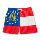Georgia Flag Men's Swimming Trunk Swim Suits Shorts Quick Dry