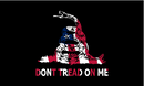Black Gadsden Red White Blue Dont Tread on Me 3'x5' Flag Rough Tex® 68D