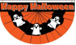Happy Halloween Ghosts Bunting Fan 3'X5' Flag ROUGH TEX® 100D