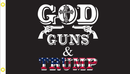 God Guns & Trump Black 3'X5' Flag Rough Tex®68D Nylon