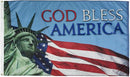 God Bless America 3'x5' Flag 100D USA Statue of Liberty