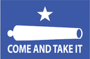 Gonzales Come and Take It Blue 12"x18" Double Sided Flag ROUGH TEX® 100D With Grommets
