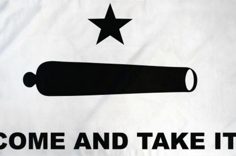 Come And Take It Gonzales Texas Embossed License Plate White