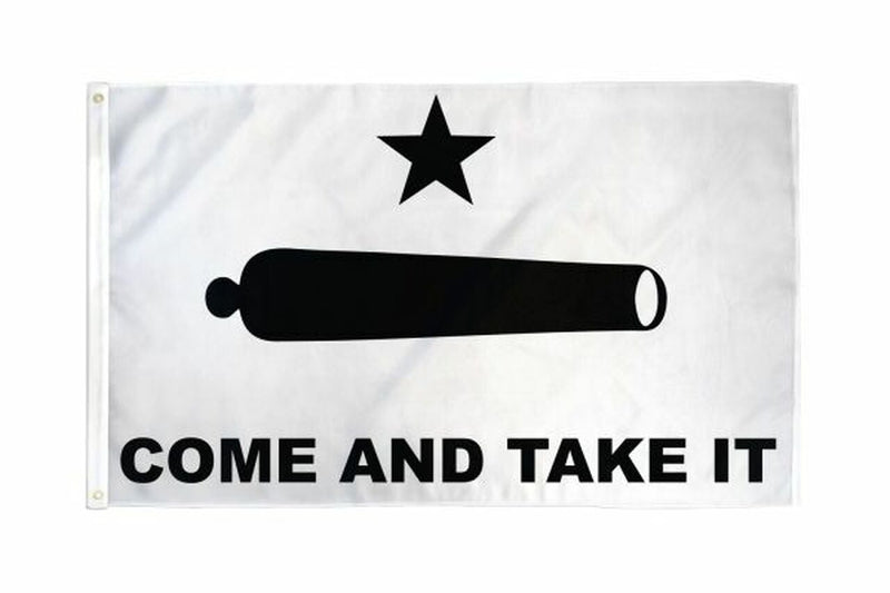 6x10 Gonzales Come & Take It White 100D Woven Poly Nylon 6'x10' Flag Banner 6x10 Gonzales Come & Take It White 100D Woven Poly Nylon 6'x10' Flag Banner