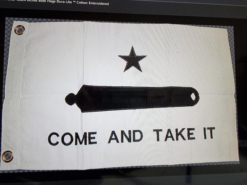 Gonzales Come & Take It Texas 2x3 Feet 600D Synthetic Cotton Flags Dura-Lite ™ Embroidered