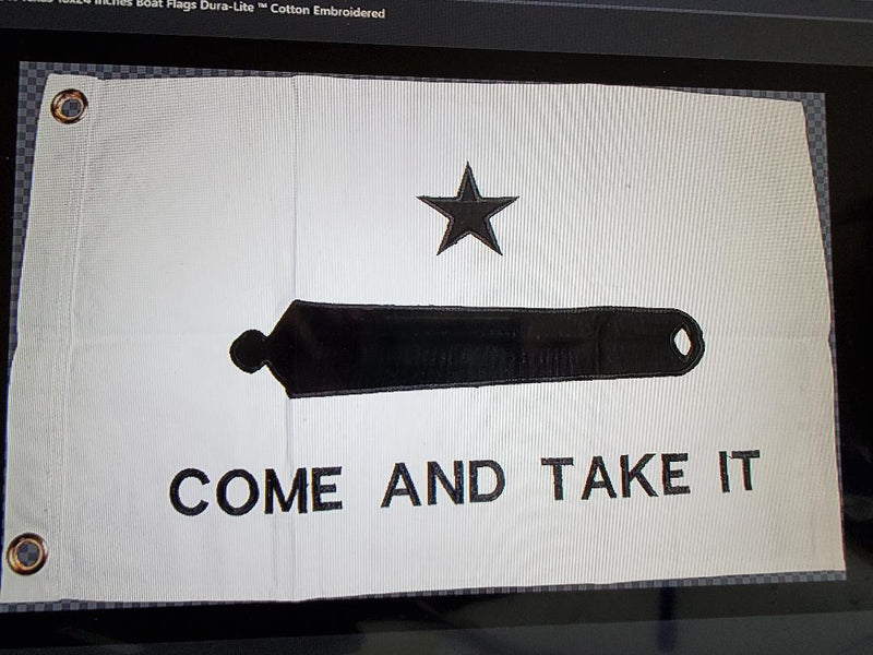 Gonzales Come & Take It Texas 3x5 Feet Cotton Flags Dura-Lite ™ Embroidered