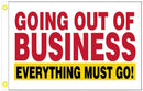 Going Out of Business Everything Must Go Flag 2'x3' Rough Tex® 100D