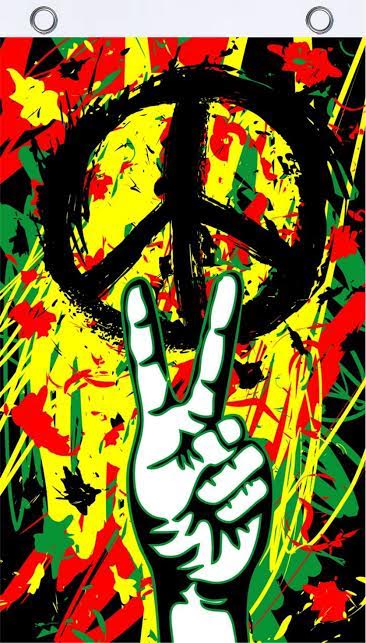 Peace Graffiti Single Sided Flag 3'X5' Rough Tex® 100D