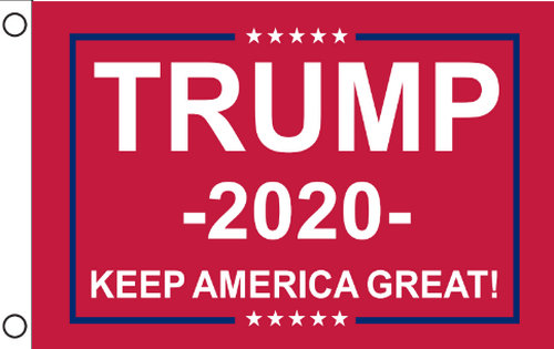 Trump 2020 Keep America Great KAG Red Double Sided 3'X5' Flag Rough Tex® 68D Nylon