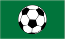 Soccer Ball Green 3'X5' Flag ROUGH TEX® 100D