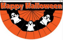 Ghost Fan Orange Happy Halloween 3'x5' Bunting