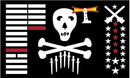 HMS Safari Jolly Roger 12"x18" Flag ROUGH TEX® 100D With Grommets