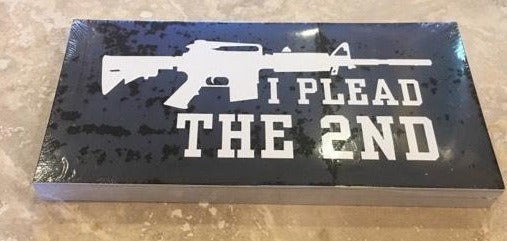 I PLEAD THE 2ND (AMENDMENT) BUMPER STICKER PACK OF 50 BUMPER STICKERS MADE IN USA WHOLESALE BY THE PACK OF 50!