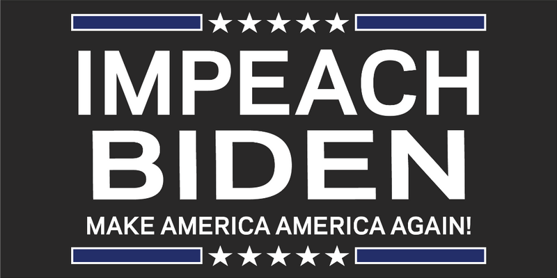 IMPEACH BIDEN Black Blue Bumper Sticker United States USA Made Trump FJB Make America America Again