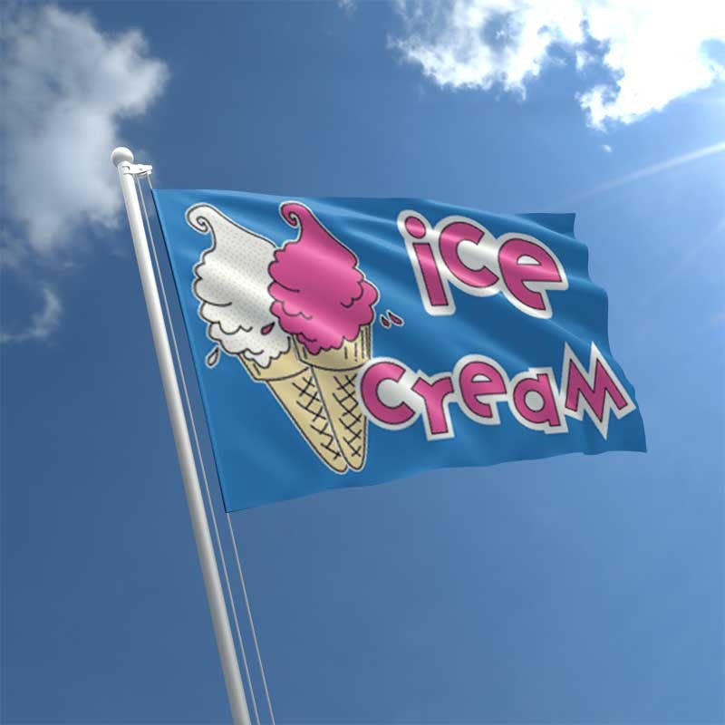 Ice Cream 3'X5' Flag Rough Tex® 68D Nylon