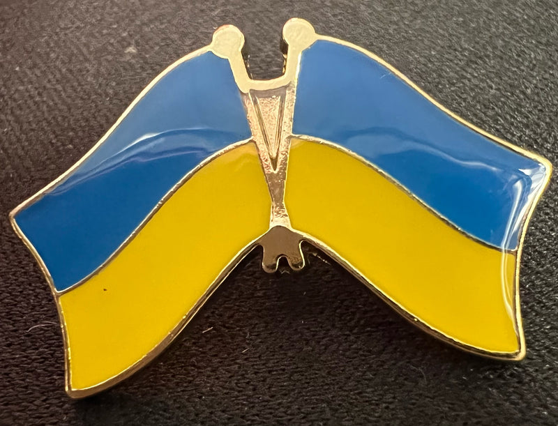 Dual Ukraine Lapel Pin