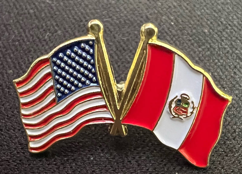 USA Peru Lapel Pin