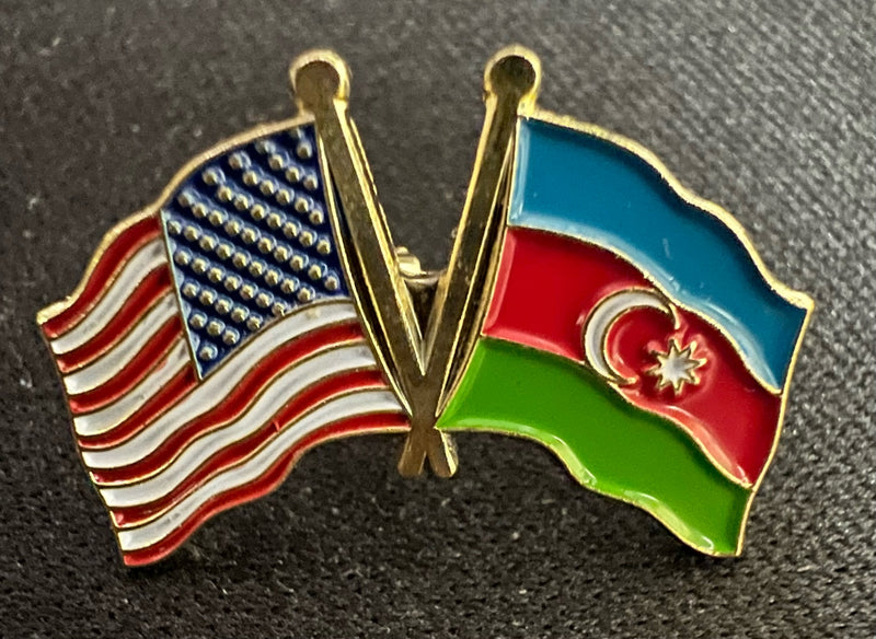 USA Azerbaijan Lapel Pin