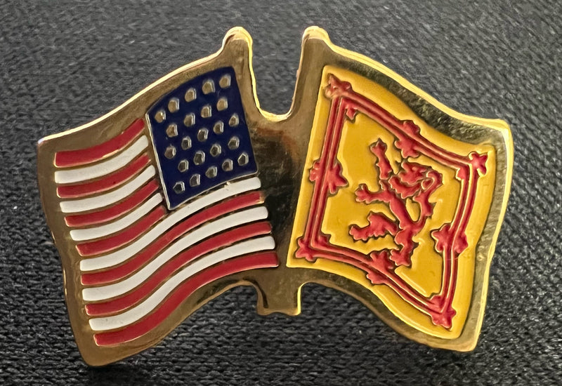 USA Scotland Lion Lapel Pin