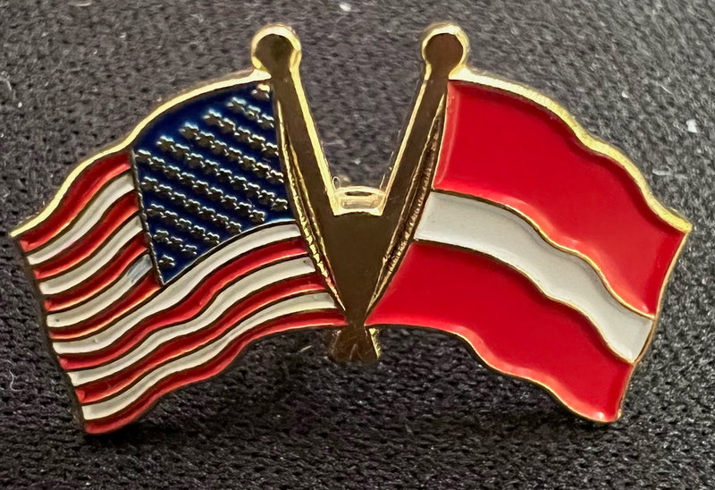 USA Austria Lapel Pin