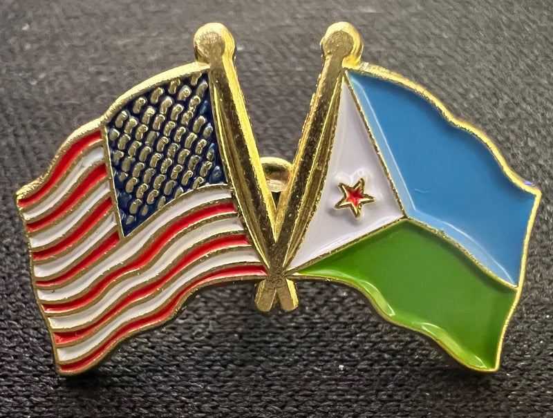 USA Djibouti Lapel Pin