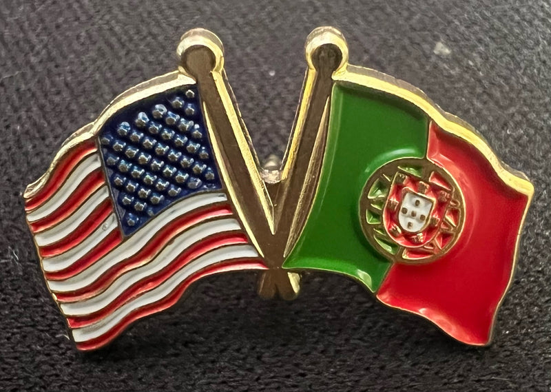 USA Portugal Lapel Pin American Portugis