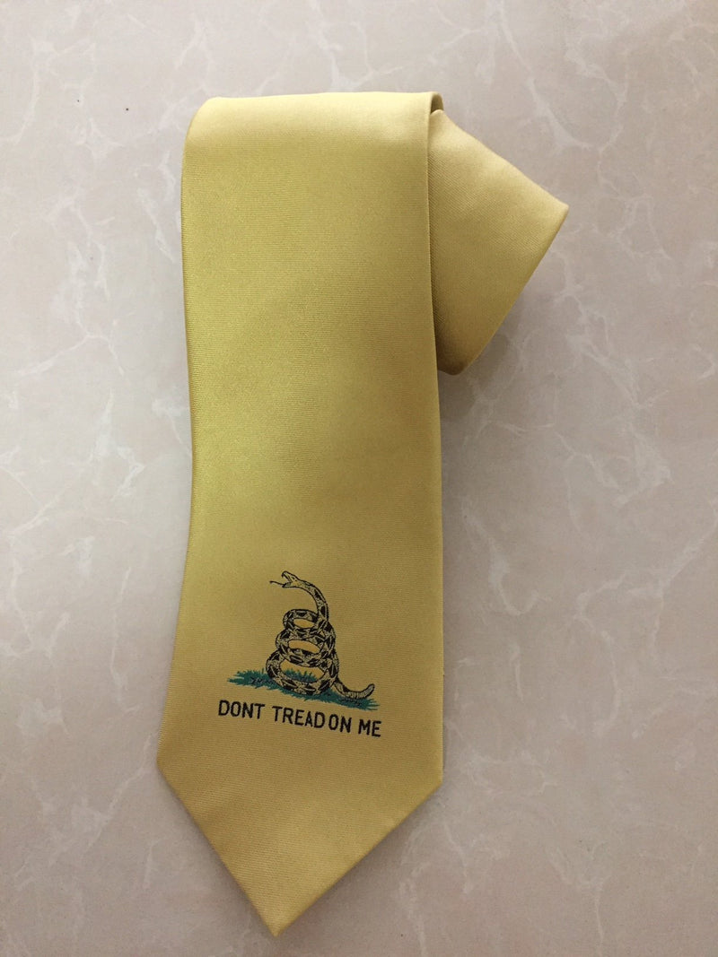 Tie Gadsden One Large Logo Don't Tread on Me Men's Neckwear Ties Americana Classic