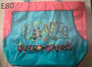 Outer Banks North Carolina Pink and Light Blue Large Beach Bag