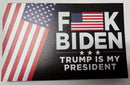 Fuck Biden Trump Is My President USA Let's Go Brandon All American Black Official FJB Magnets Wholesale Pack of 12 (4"x6") TRUMP Dozen Car Magnets
