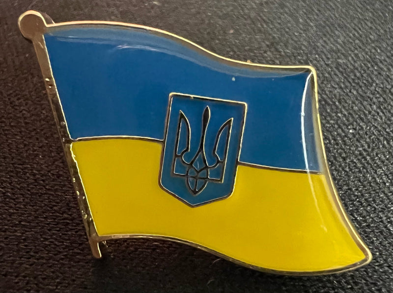 Ukraine Trident Wavy Lapel Pin