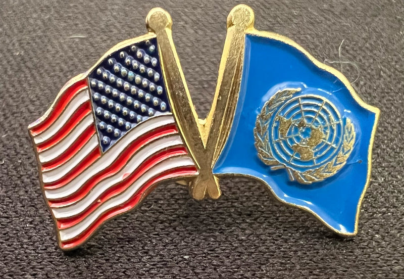 USA United Nations American Flag UN Lapel Pin