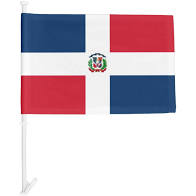Dominican Republic 12''x18'' Car Flag Rough Tex® Double Sided