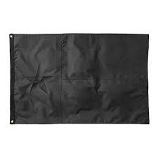 Texas Black Tactical  Flag Nylon EMBROIDERED 3'X5' Flag ROUGH TEX® 600D