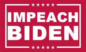 Impeach Biden Red 3'x5' Flag ROUGH TEX® 68D Nylon