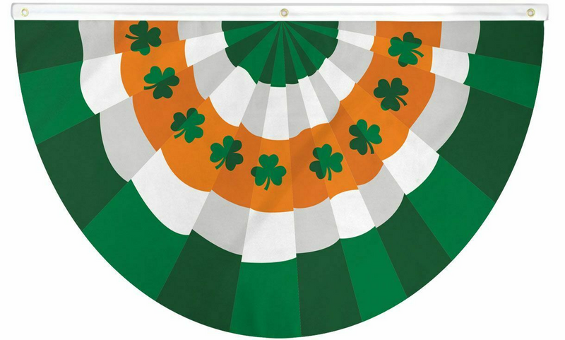 Ireland Fan Bunting 100D IRISH ROUGH TEX ® 3X5 FEET FLAG Shamrocks