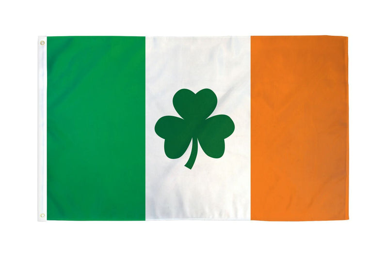 Ireland Shamrock Flag 3x5ft Nylon 210D Double Sided