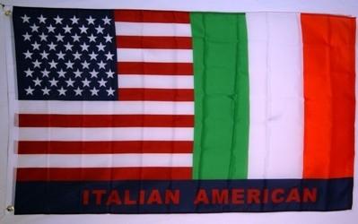 Italian American 3x5ft Nylon 150D Flag