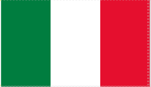 Italy 12"x18" Stick Flag ROUGH TEX® 100D Italian
