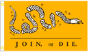 Join or Die Gold 3'X5' Flag ROUGH TEX® 100D