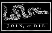 Join Or Die (Black) Double Sided 3'X5' Flag ROUGH TEX® 100D