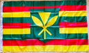 Kanaka Maoli Hawaiian Flag 150D Rough Tex Nylon 3x5 Feet