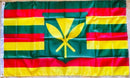 Kanaka Maoli Hawaiian 3x5 Feet 150D Rough Tex Expertly Printed Original Reproduction Flag