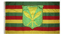 Kanaka Maoli Hawaiian 3x5 Feet 600D Rough Tex Sewn & Embroidered Original Reproduction Flag
