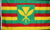 Kanaka Maoli 3'X5' Embroidered Flag ROUGH TEX® 300D Nylon