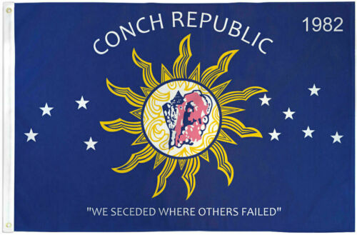 Conch Republic 1982 Key West 3'x5' Flag ROUGH TEX® 68D Nylon