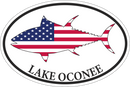 Lake Oconee Oval Bumper Sticker