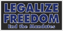 Legalize Freedom End the Mandates FJB Bumper Stickers Wholesale Pack of 50 (3.75"x7.5")